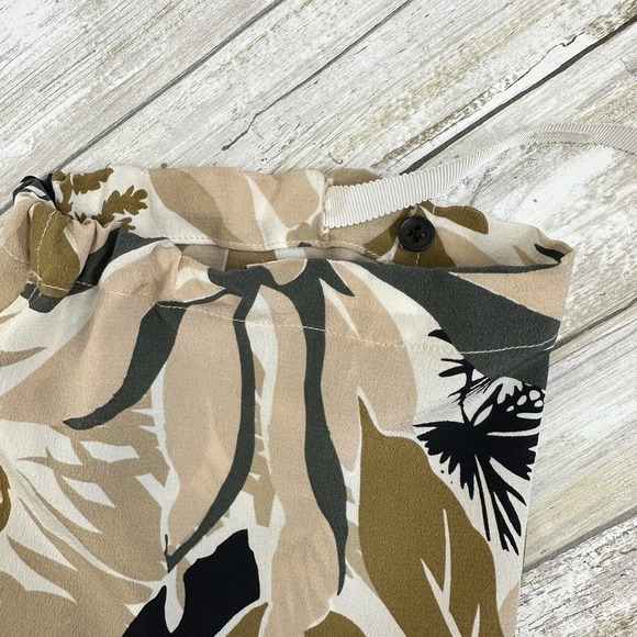 RAG & bone Size 10 Victoria Tropical Print 100% Silk Pants Wide Leg or Jogger - Picture 15 of 16